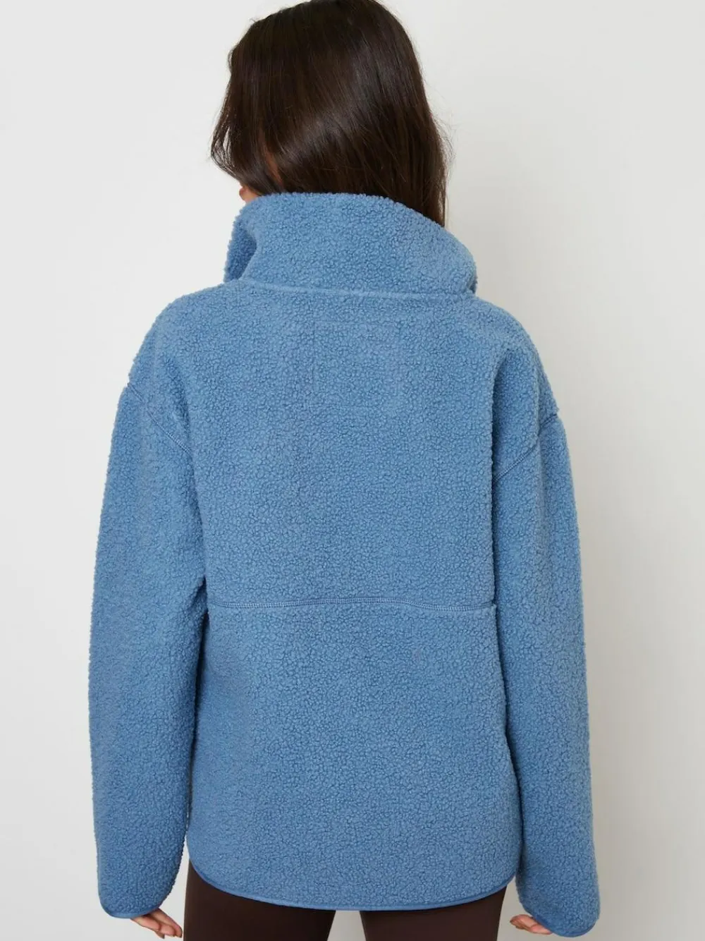 Threadbare Blue Half Zip Borg Fleece^Women Hoodies & Sweatshirts|Coats & Jackets