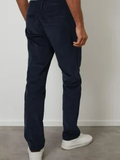 Sale Threadbare Straight Leg Stretch Corduroy Trousers Blue
