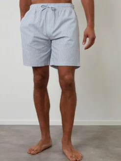 Threadbare Blue Stripe Cotton Poplin Lounge Shorts 3 Pack^ Loungewear