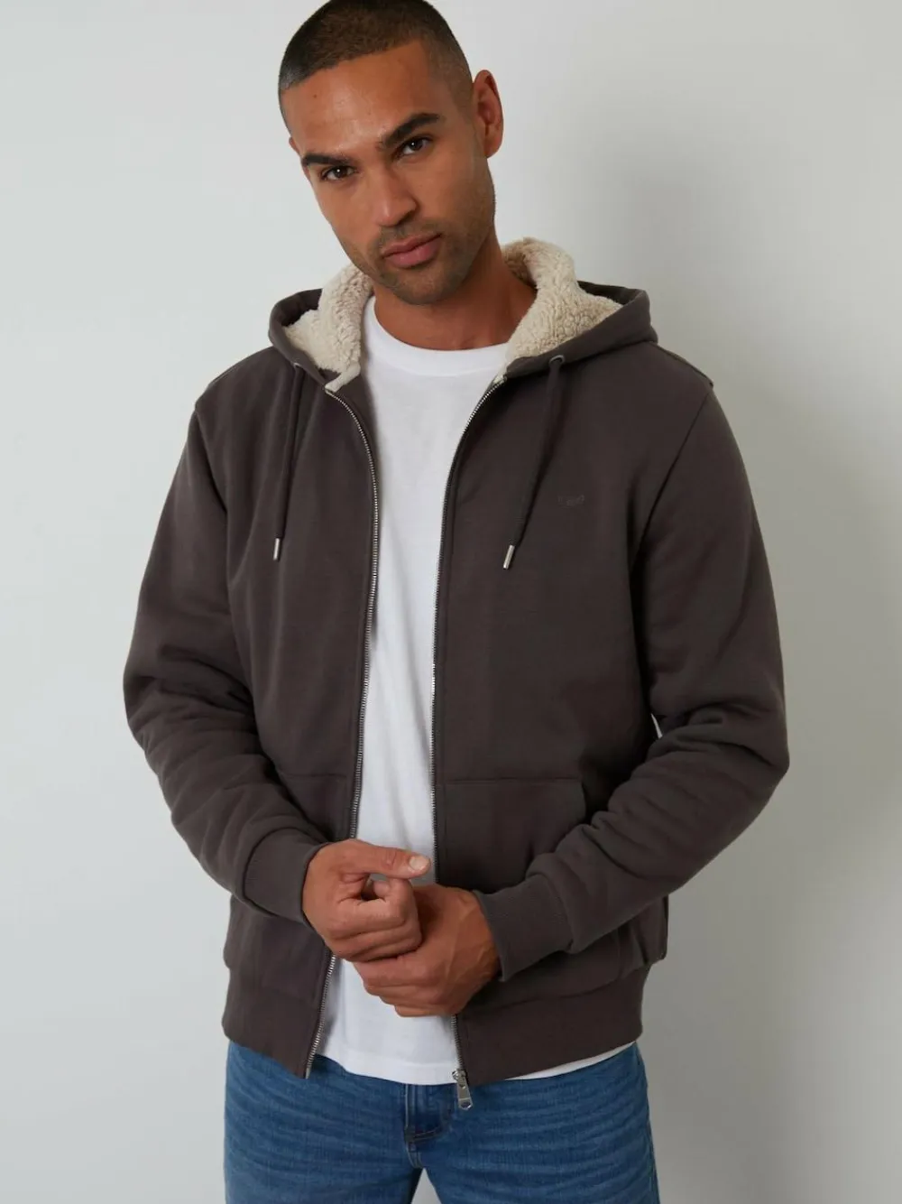 Threadbare Borg Lined Zip-Through Hoodie^ Sweatshirts & Hoodies|Sweatshirts & Hoodies