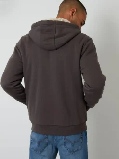 Threadbare Borg Lined Zip-Through Hoodie^ Sweatshirts & Hoodies|Sweatshirts & Hoodies