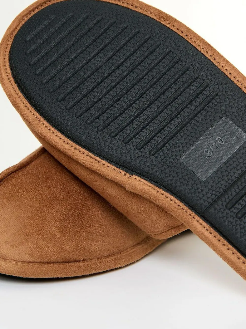 Sale Threadbare Faux Fur Lined Slip On Mule Slippers Brown