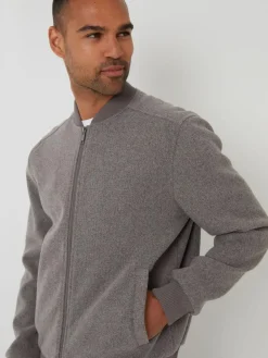 Threadbare Faux Wool Brushed Bomber Jacket^ Occasionwear|Blazers & Formal Jackets