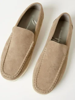 Hot Threadbare Faux Suede Slip On Loafers Brown Light