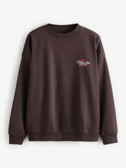 Threadbare Relaxed Fit Graphic Print Crew Neck Sweatshirt^ Sweatshirts & Hoodies|Sweatshirts & Hoodies