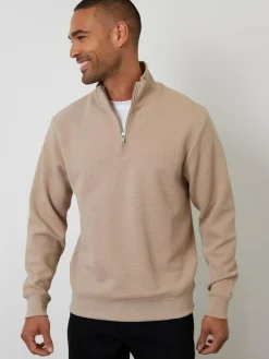 Threadbare Textured Quarter Zip Sweatshirt^ Sweatshirts & Hoodies|Sweatshirts & Hoodies