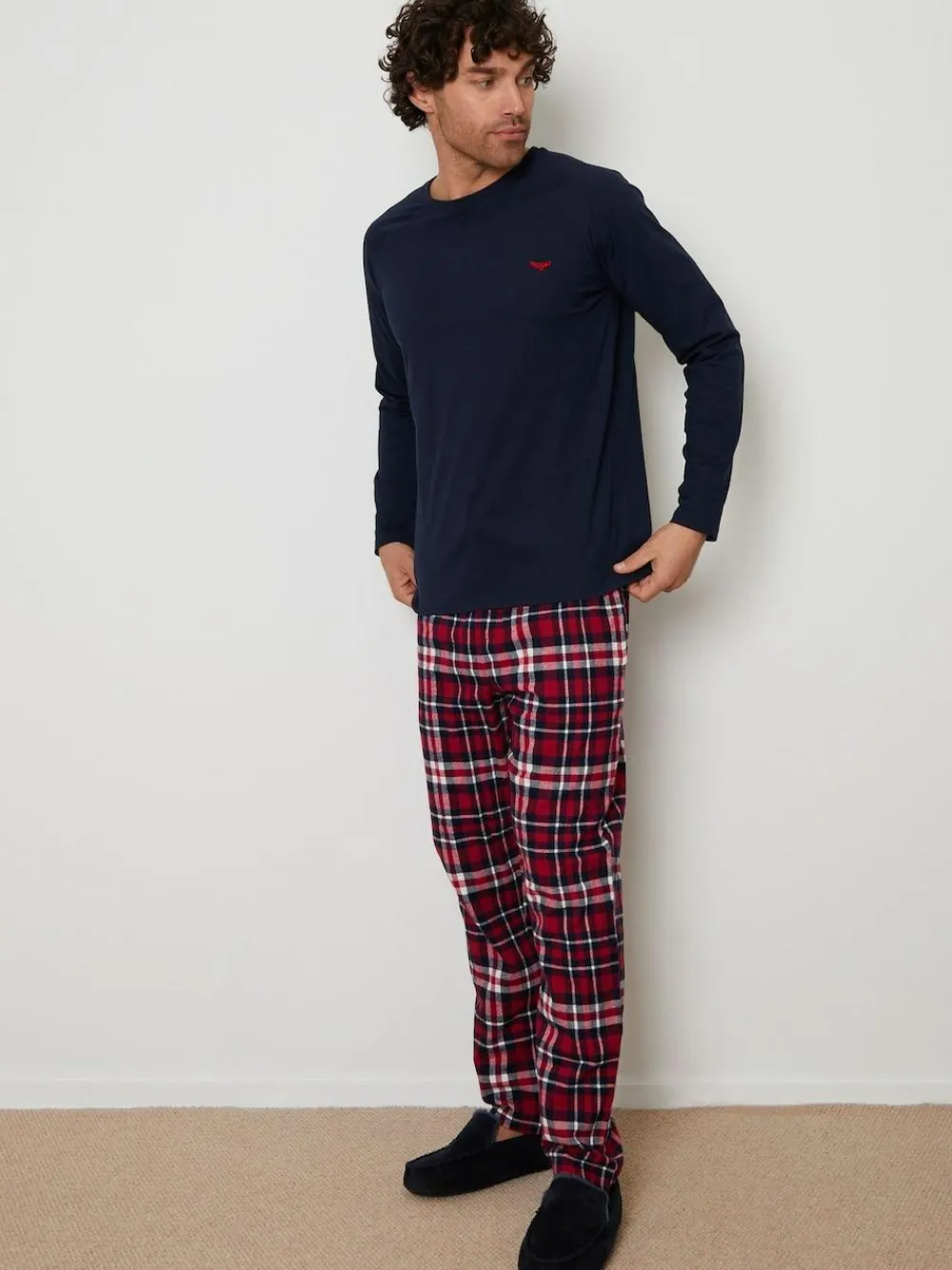 Threadbare Dark Blue Blend Long Sleeve Pyjamas Set^ Pyjamas