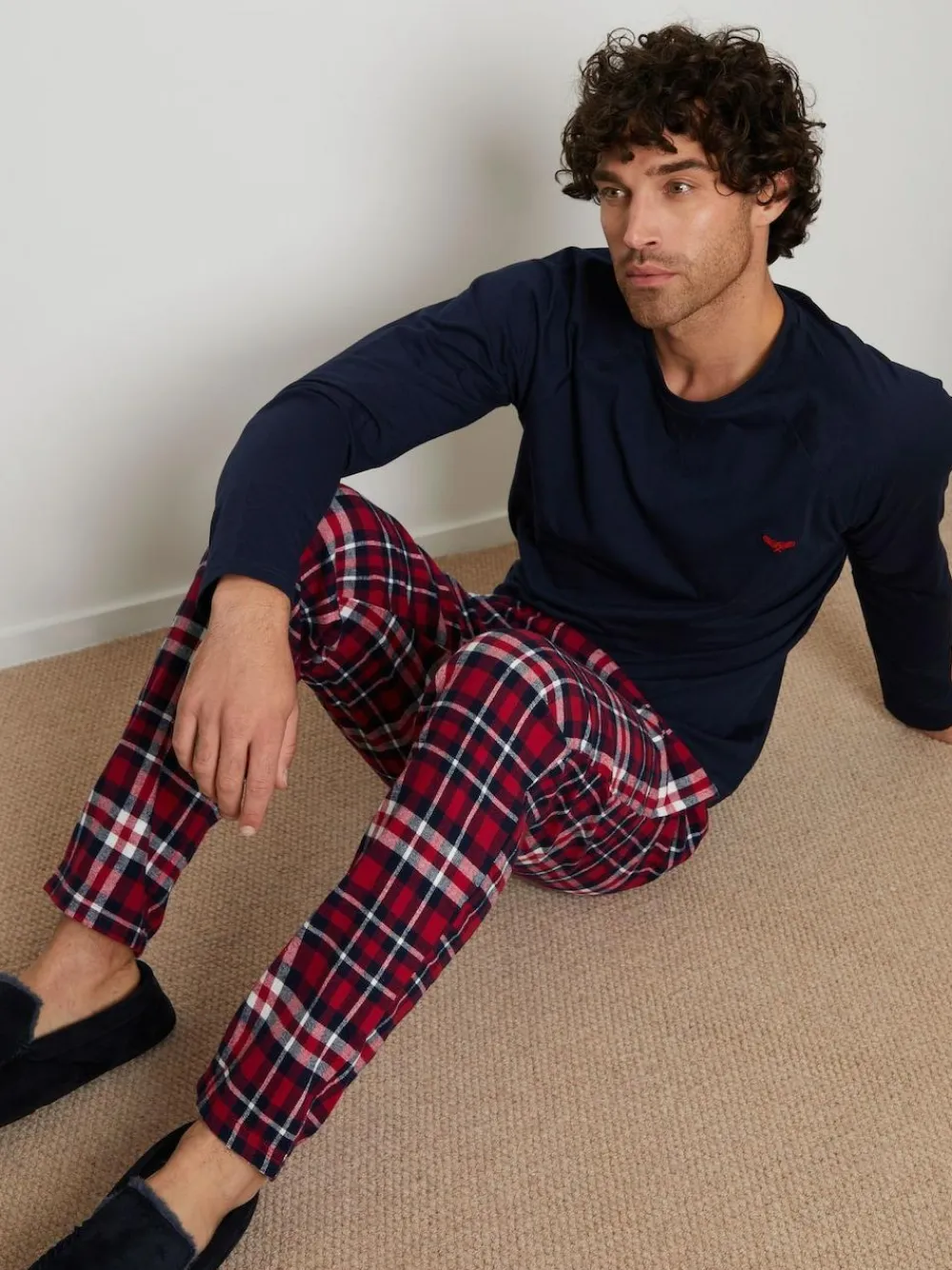 Threadbare Dark Blue Blend Long Sleeve Pyjamas Set^ Pyjamas