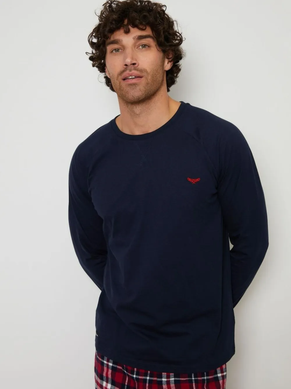 Threadbare Dark Blue Blend Long Sleeve Pyjamas Set^ Pyjamas