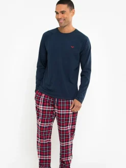 Threadbare Dark Blue Blend Long Sleeve Pyjamas Set^ Pyjamas