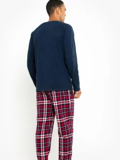 Threadbare Dark Blue Blend Long Sleeve Pyjamas Set^ Pyjamas