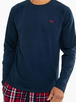 Threadbare Dark Blue Blend Long Sleeve Pyjamas Set^ Pyjamas