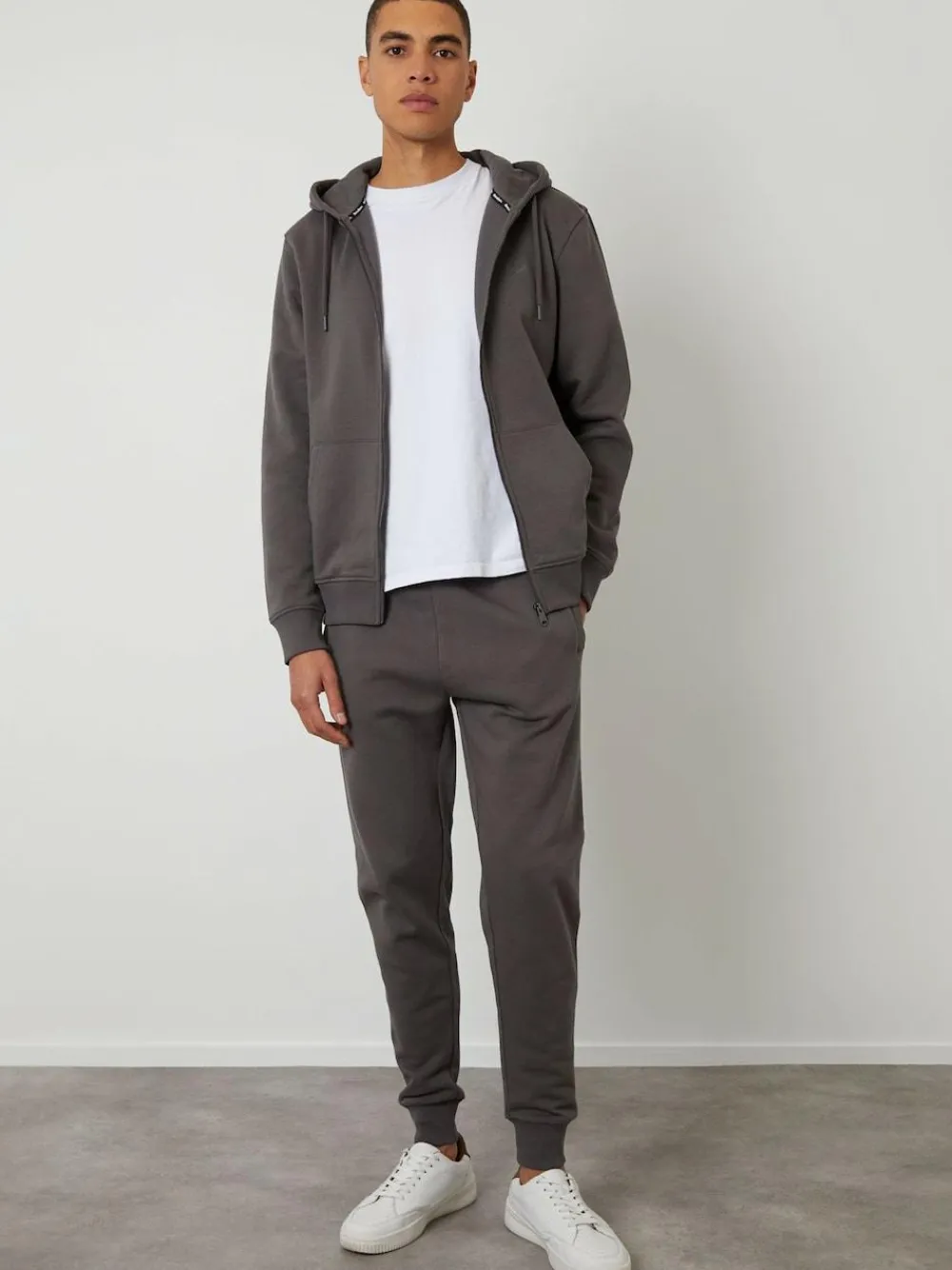 Hot Threadbare Dark Grey Cotton Blend Joggers