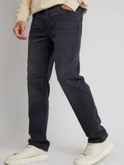 Threadbare Dark Grey Straight Fit Jeans With Stretch^ Jeans|Jeans