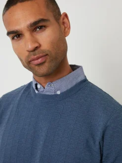 Threadbare Mock Shirt Textured Knitted Jumper^ Knitwear|Knitwear