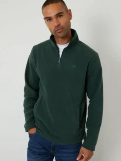Threadbare Quarter Zip Microfleece Sweatshirt^ Coats & Jackets|Coats & Jackets