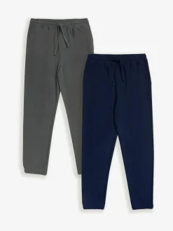 Sale Threadbare Cotton Lounge Joggers 2 Pack Grey