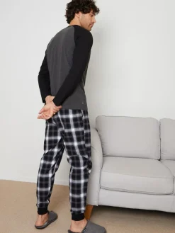 Discount Threadbare Grey Cotton Pyjamas Set