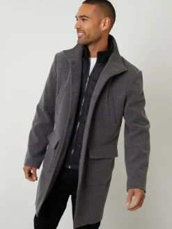 Threadbare Faux Wool Mock Layer Longline Utility Coat^ Coats & Jackets|Coats & Jackets