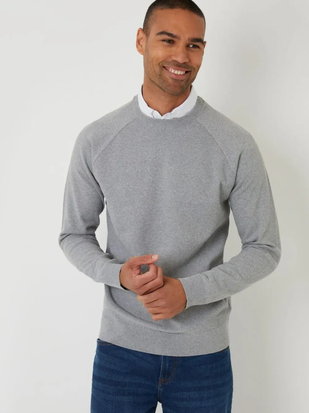 Threadbare Mock Shirt Raglan Knitted Jumper^ Knitwear|Knitwear
