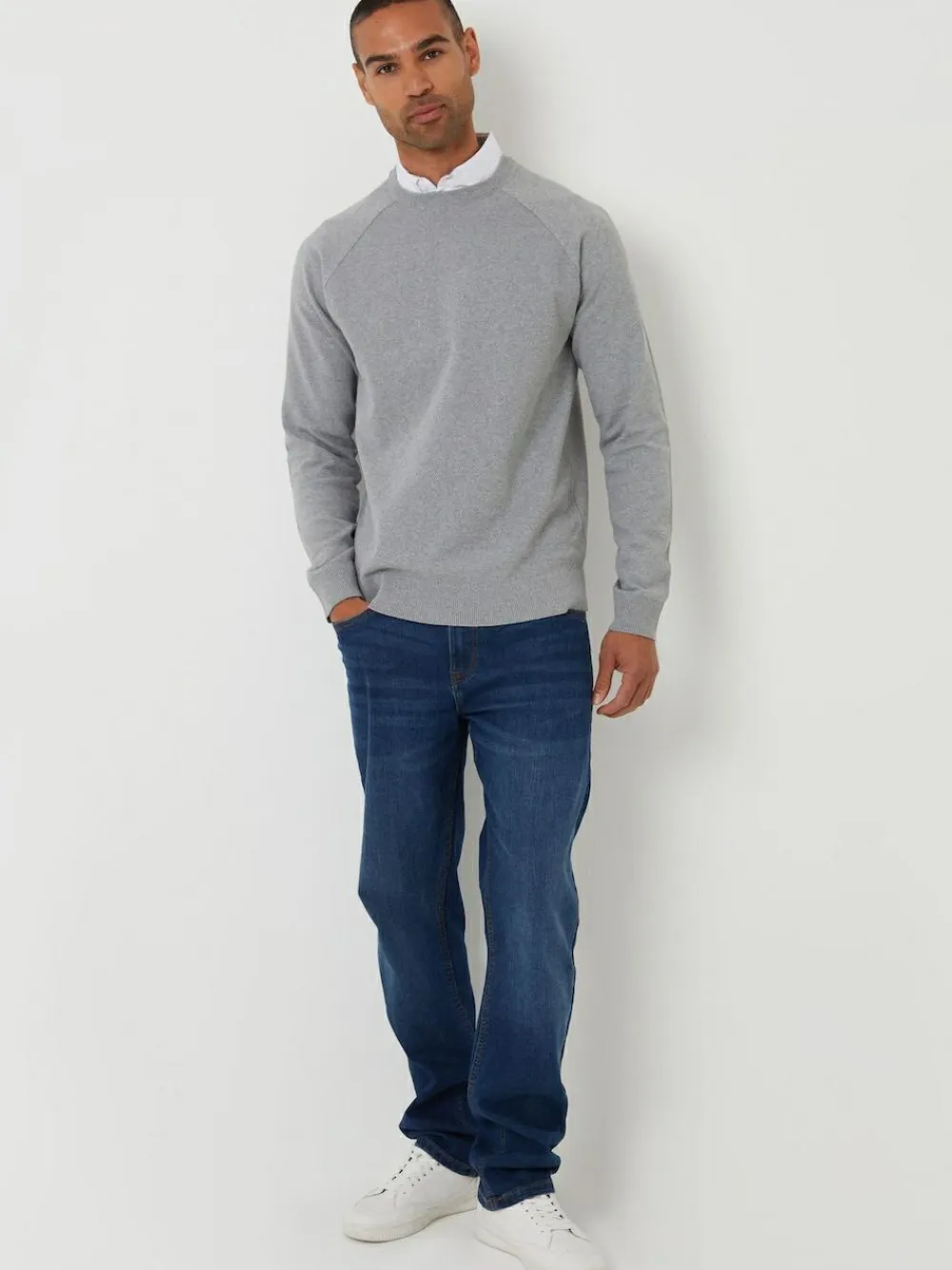 Threadbare Mock Shirt Raglan Knitted Jumper^ Knitwear|Knitwear