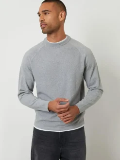 Threadbare Mock T-Shirt Textured Knit Crew Neck Jumper^ Knitwear|Knitwear