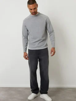 Threadbare Mock T-Shirt Textured Knit Crew Neck Jumper^ Knitwear|Knitwear