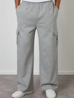 New Threadbare Wide Leg Cargo Joggers Grey