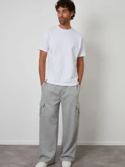 New Threadbare Wide Leg Cargo Joggers Grey