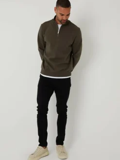 Threadbare Mock T-Shirt Quarter Zip Sweatshirt^ Sweatshirts & Hoodies|Sweatshirts & Hoodies