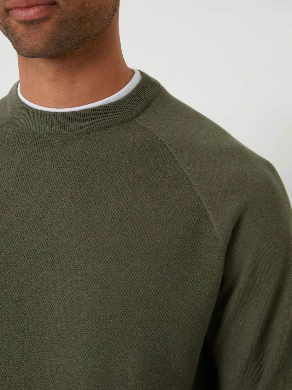 Threadbare Mock T-Shirt Textured Knit Crew Neck Jumper^ Knitwear|Knitwear