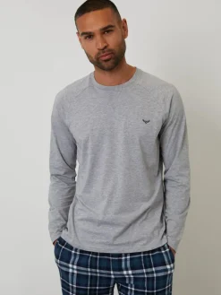Threadbare Light Grey Blend Long Sleeve Pyjamas Set^ Pyjamas