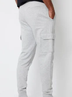 Outlet Threadbare Cargo Style Joggers Light Grey