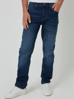 Threadbare Midnight Blue Straight Fit Jeans With Stretch