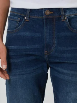 Threadbare Midnight Blue Straight Fit Jeans With Stretch