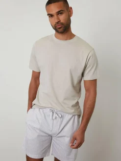 Best Threadbare Natural Stripe Short Sleeve Pyjamas Set 2 Pack