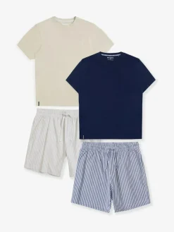 Best Threadbare Natural Stripe Short Sleeve Pyjamas Set 2 Pack