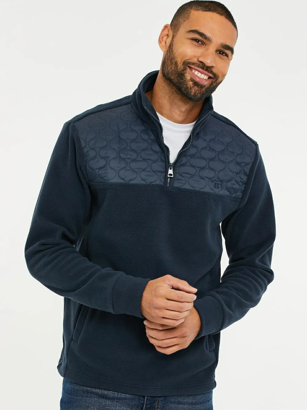 Threadbare Quarter Zip Quilted Fleece Sweatshirt^ Sweatshirts & Hoodies|Sweatshirts & Hoodies