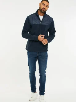Threadbare Quarter Zip Quilted Fleece Sweatshirt^ Sweatshirts & Hoodies|Sweatshirts & Hoodies