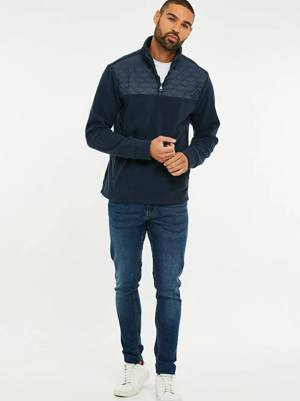 Threadbare Quarter Zip Quilted Fleece Sweatshirt^ Sweatshirts & Hoodies|Sweatshirts & Hoodies
