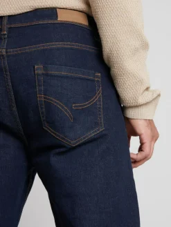 Threadbare Navy Blue Straight Fit Jeans With Stretch^ Jeans|Jeans