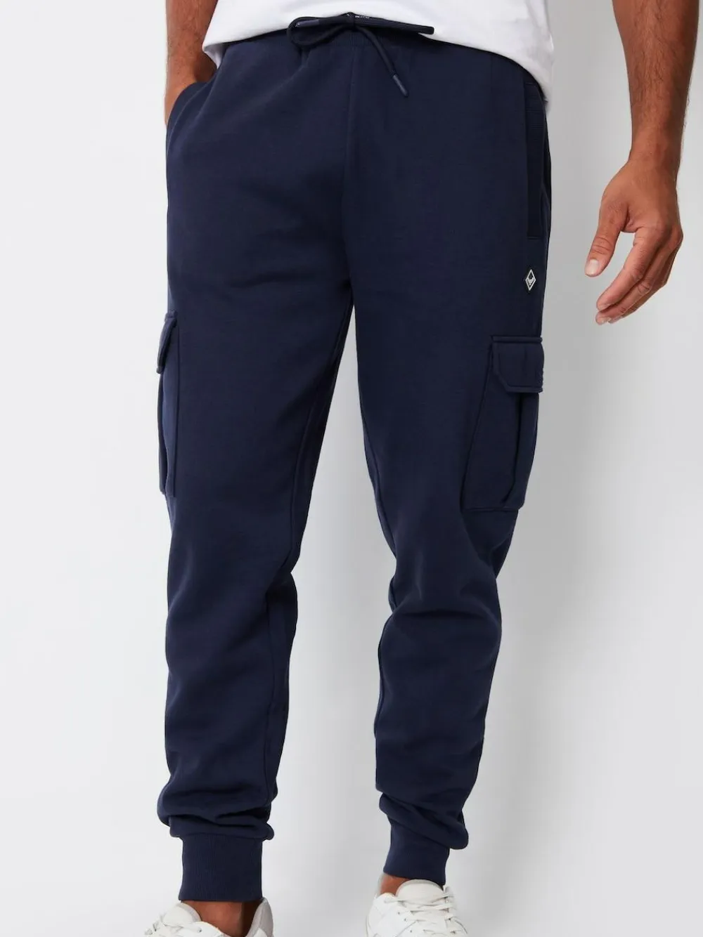 Online Threadbare Cargo Style Joggers Navy