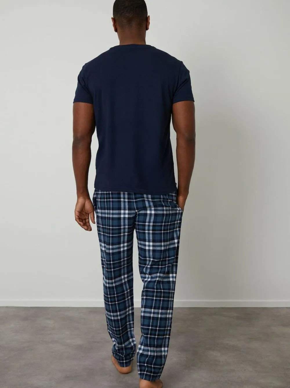 Threadbare Navy Check Pyjamas Set^ Pyjamas