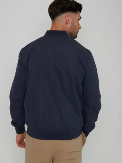 Clearance Threadbare Navy Showerproof Classic Bomber Jacket