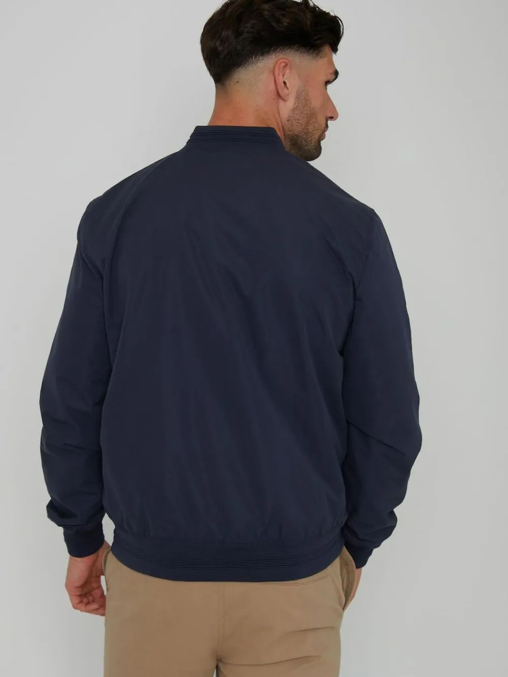 Clearance Threadbare Navy Showerproof Classic Bomber Jacket