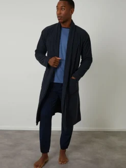 Hot Threadbare Waffle Fleece Dressing Gown Navy
