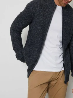 New Threadbare Zip Up Cardigan Navy