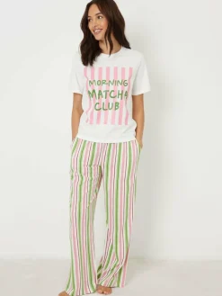 Threadbare Pink Graphic Print Short Sleeve Pyjamas Set^Women Pyjamas|All Night & Lounge