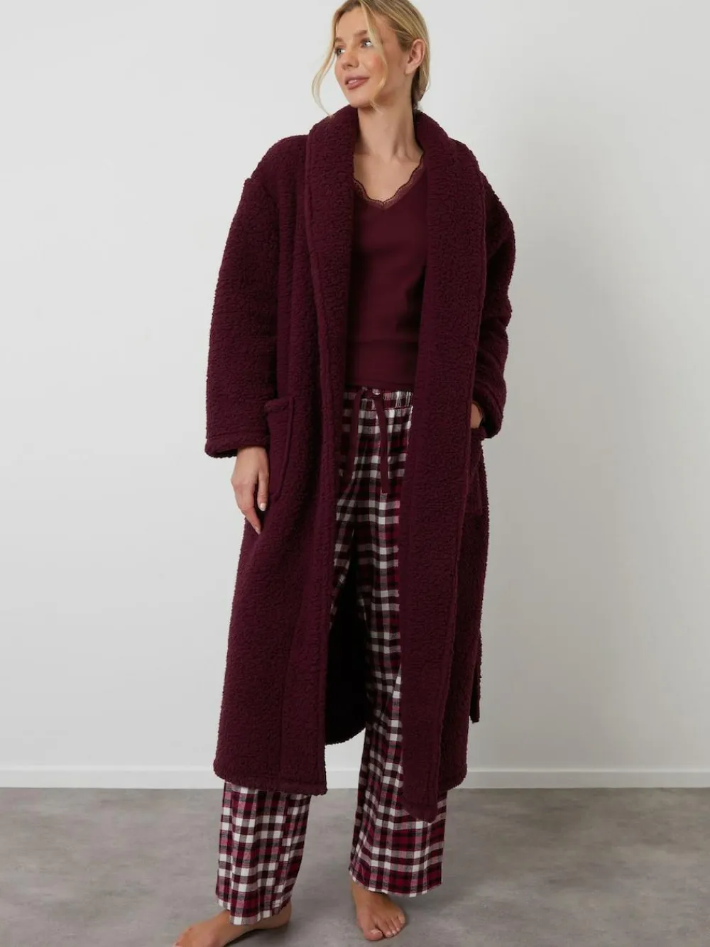 Threadbare Cosy Borg Dressing Gown^Women Bathrobes