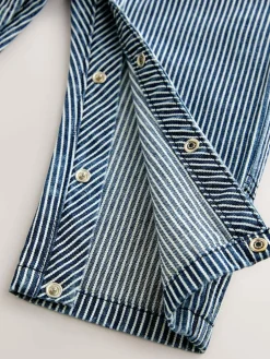 Next Ticking Stripe Dungarees (3mths-7yrs)^BOY Sets & Co-Ords|Sets & Co-Ords
